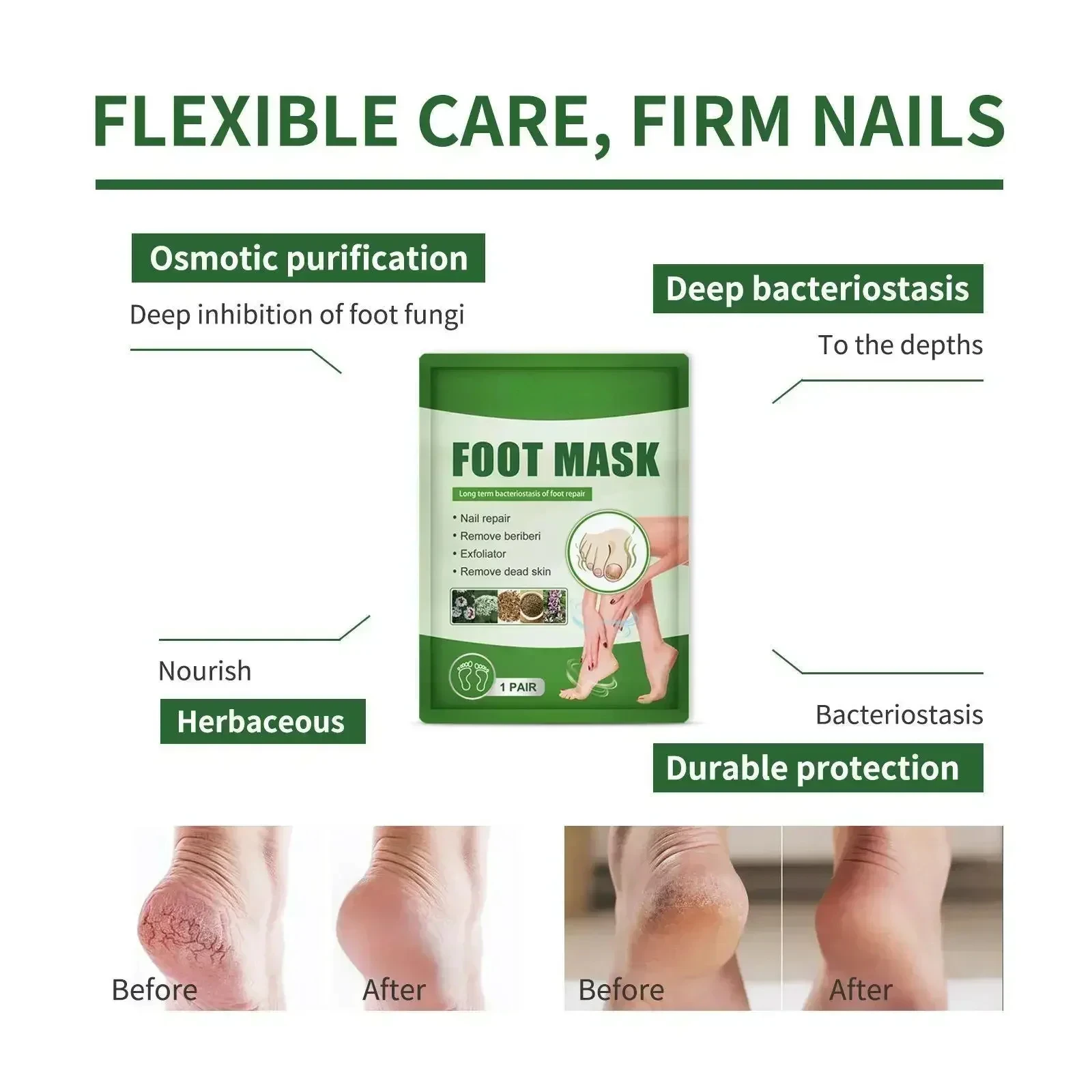 1 Pair Foot Peel Mask Feet Exfoliating Mask Foot Spa Socks Scrub For Remove Dead Skin Exfoliating Heels Foot Peeling Mask