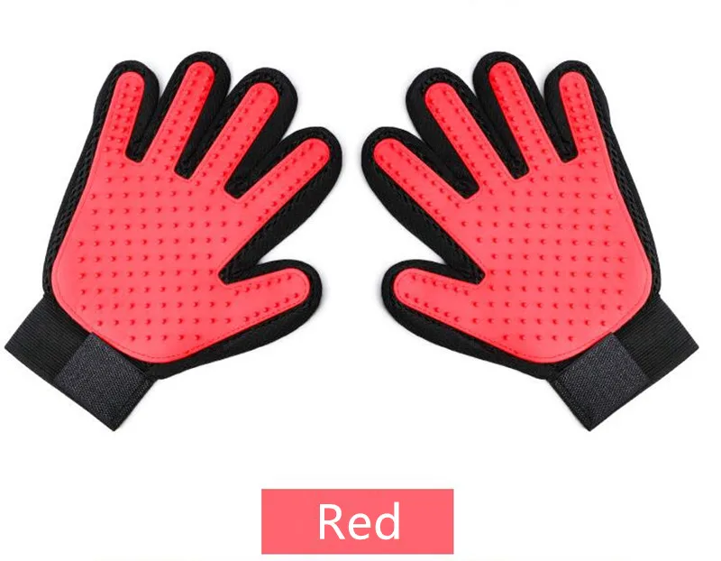 Pet Hair Remover Gloves Cat Dog Massage Bathing Cleaning Grooming Supplies Silicone Hair Sticking Removal Brush