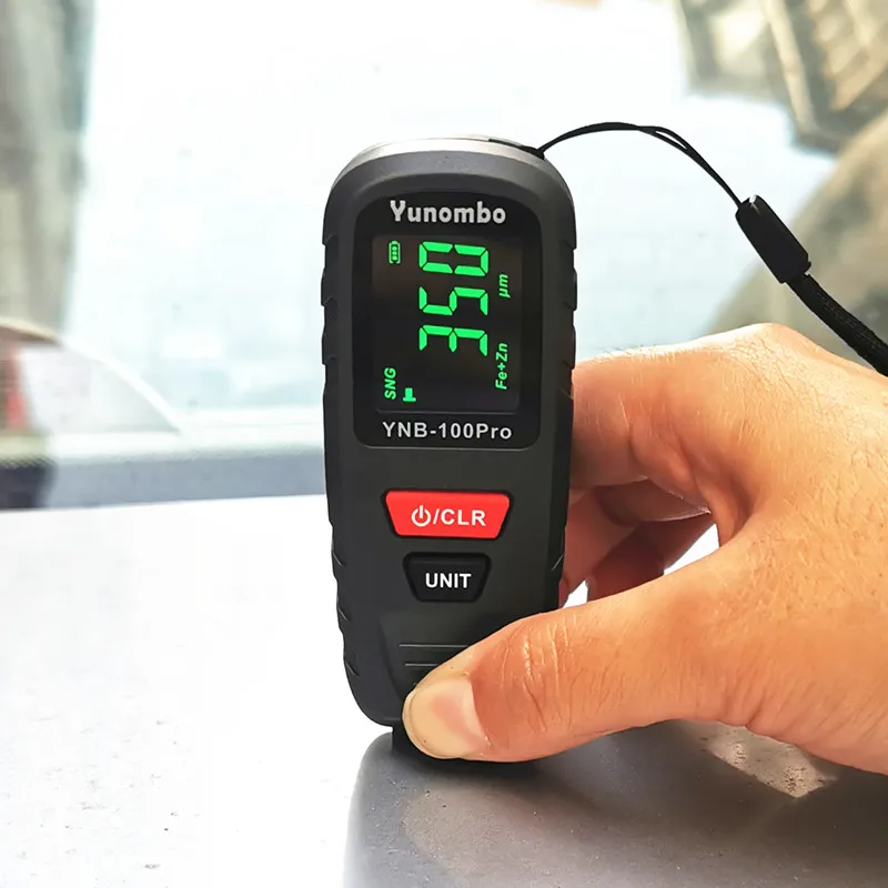 

Yunombo 2023 New Release YNB-100Pro Fe nFe Fe+Zn Mini Film Thickness Meter Coating Thickness Gauge Car Paint Thickness Tester