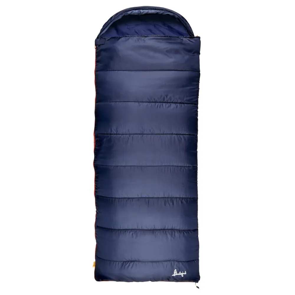 

Shadow Mountain 30-Degree Hooded Rectangular Sleeping Bag Blue 35"x88" Camping Equipment Nature Hike Bags Tourist Camp Gears