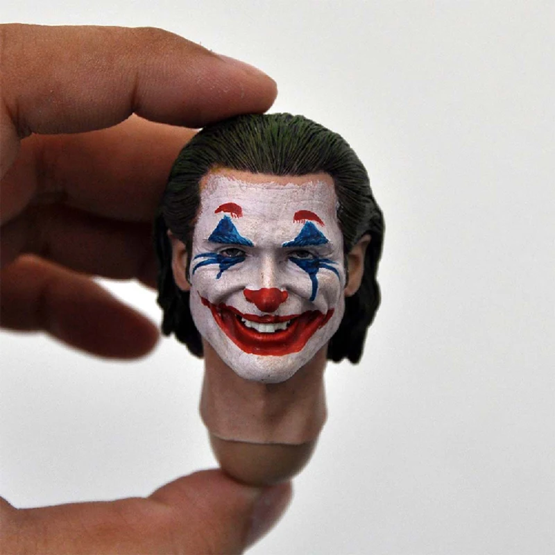 Maßstab 1/6 Laughing Joaquin Kopf Sculpt PVC Crazy Clown Kopf Carving Modell Fit 12'' Männliche Soldat Action Figur Körper Puppen – Detail 28