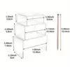 3x Acrylic Display Stand Display Riser Organizer Storage Ladder Display Rack Shelf for Doll Hand-made Model Perfume Cupcakes 6
