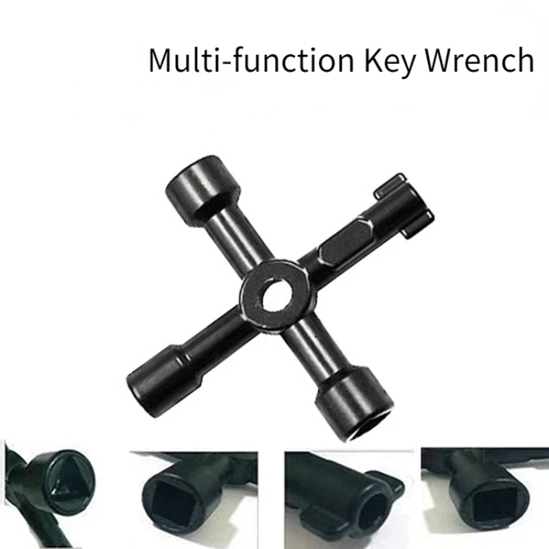 4 Way Universal Cross Triangle Wrench Valve Alloy Triangle Switch Key