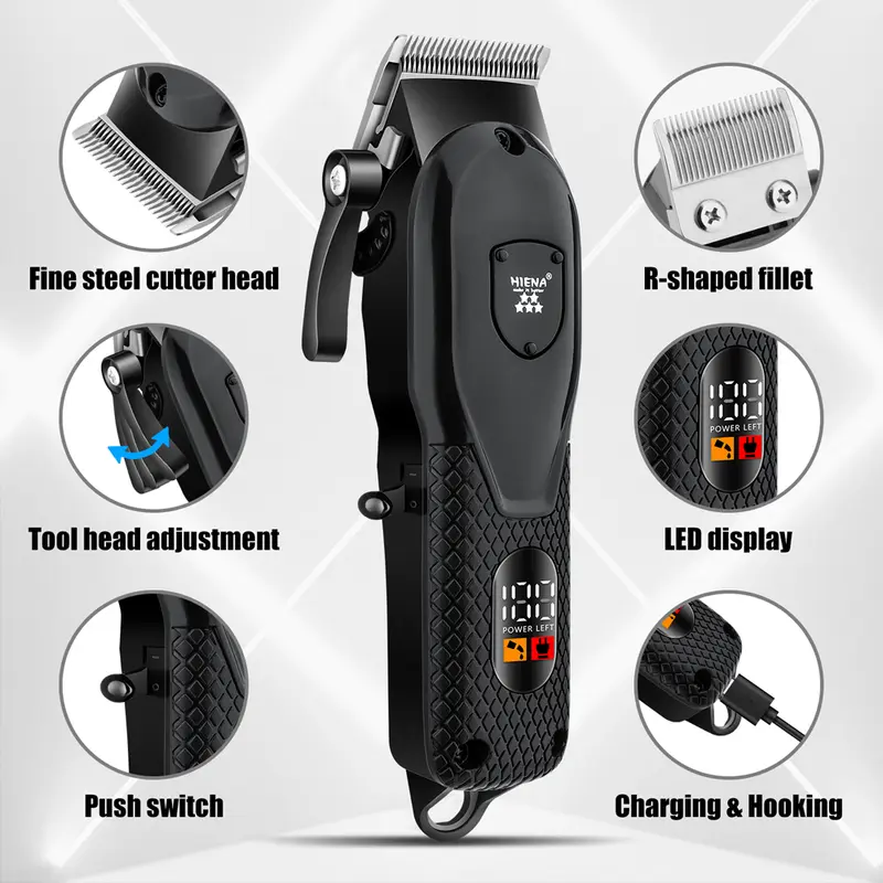 HIENA hair clipper Shaver Professional electric scissors push Barber shop hair trimmers Hair cutting machine trimmer for men - Image 2