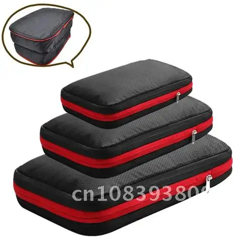 

Travel Storage Bag Set Double Layer For Clothes Tidy Organizer Suitcase Pouch Travel Organizer Bag Case Compression Packing Cube