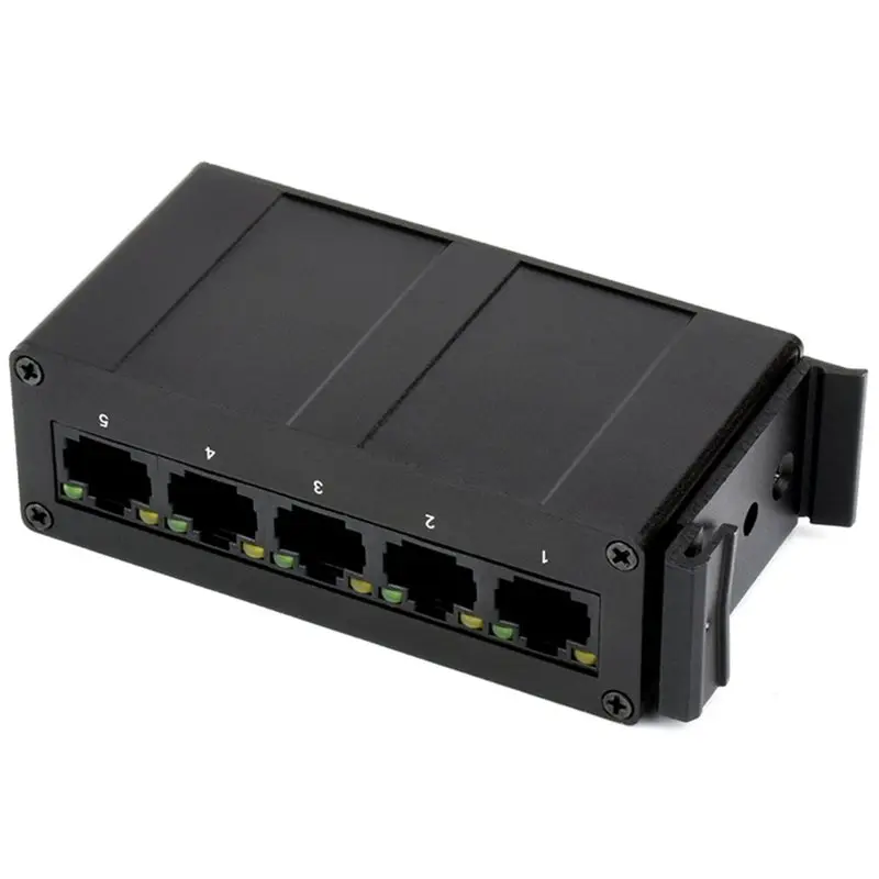 최고 등급 산업용 5P IEEE 802.3X 규격 기가비트 이더넷 스위치, 풀 듀플렉스 10/100/1000M 연결, DIN 레일 마운트 U
