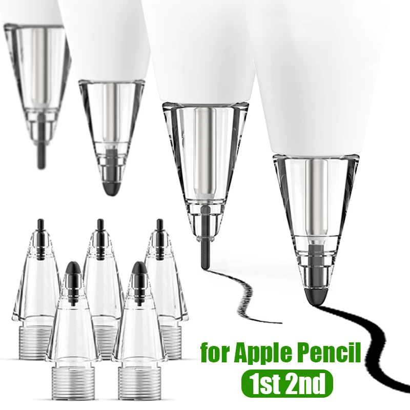 Pennini Di Ricambio Aggiornati Per Apple Pencil 1St 2Nd Soft Needle Stylus Pen Tips Touch Screen Tablet Pen Nib Per Ipencil