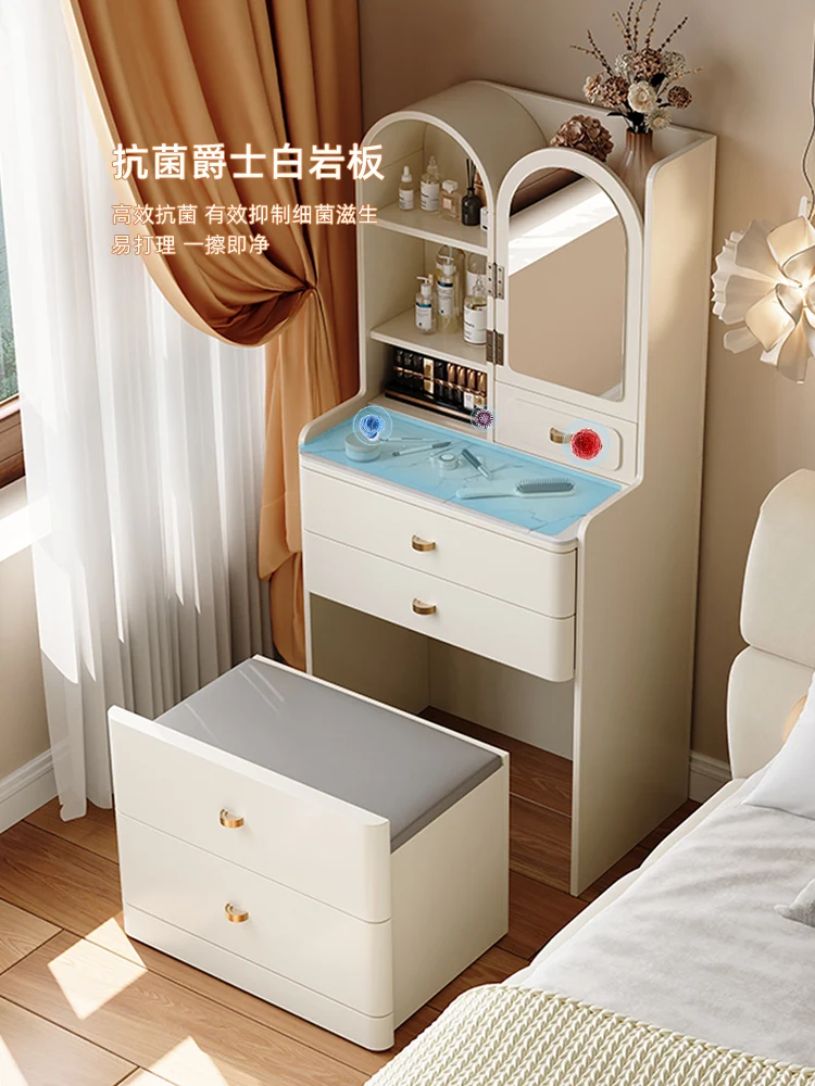 

Small bedroom dressing table, bedside table, integrated modern and simple small unit makeup desk, multifunctional storage cabine