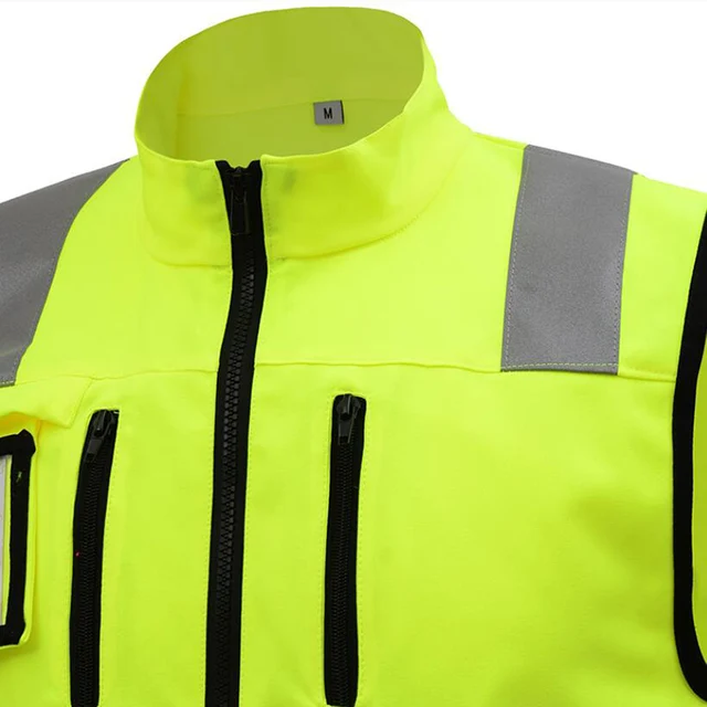 Hi Vis Reflective Motorcycle Vest with ID Pockets