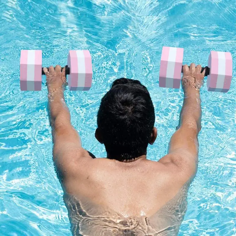 Water Aerobic Weights 1 Pair High-Density EVA-Foam Dumbbell Set For Aqua Fitness Pool Weights Set For Sports Aqua Fitness
