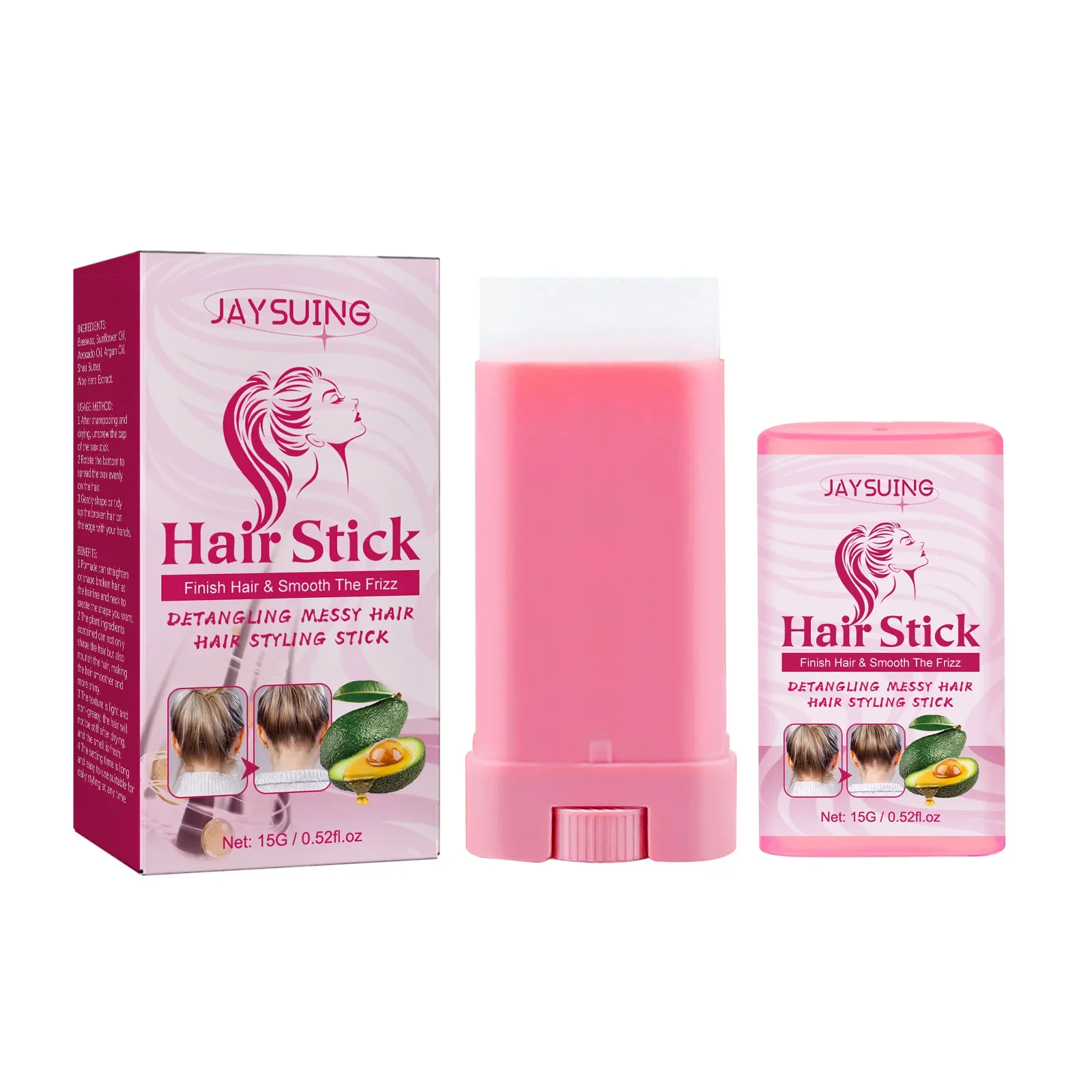 Hair Wax Stick for Hair Wigs Fly Professional Frizz Fixed Fluffy for Children Men Women Broken Hairs Artifact Styling Cream