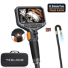 TESLONG TD450S 8.5MM Dual Lens Articulating Borescope 1080P 5 Inch IPS Two Way 360° Steering Endoscope Camera 1.55m Snake Tube 1