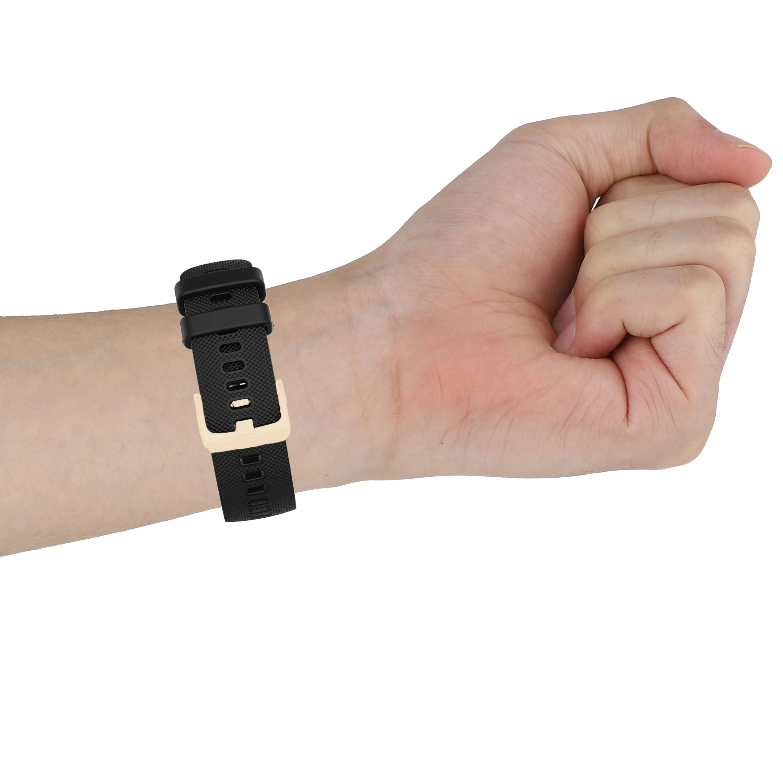 Rose Gold Buckle Silicone Watchband – 18mm/20mm Adjustable Wrist Strap Bracelet