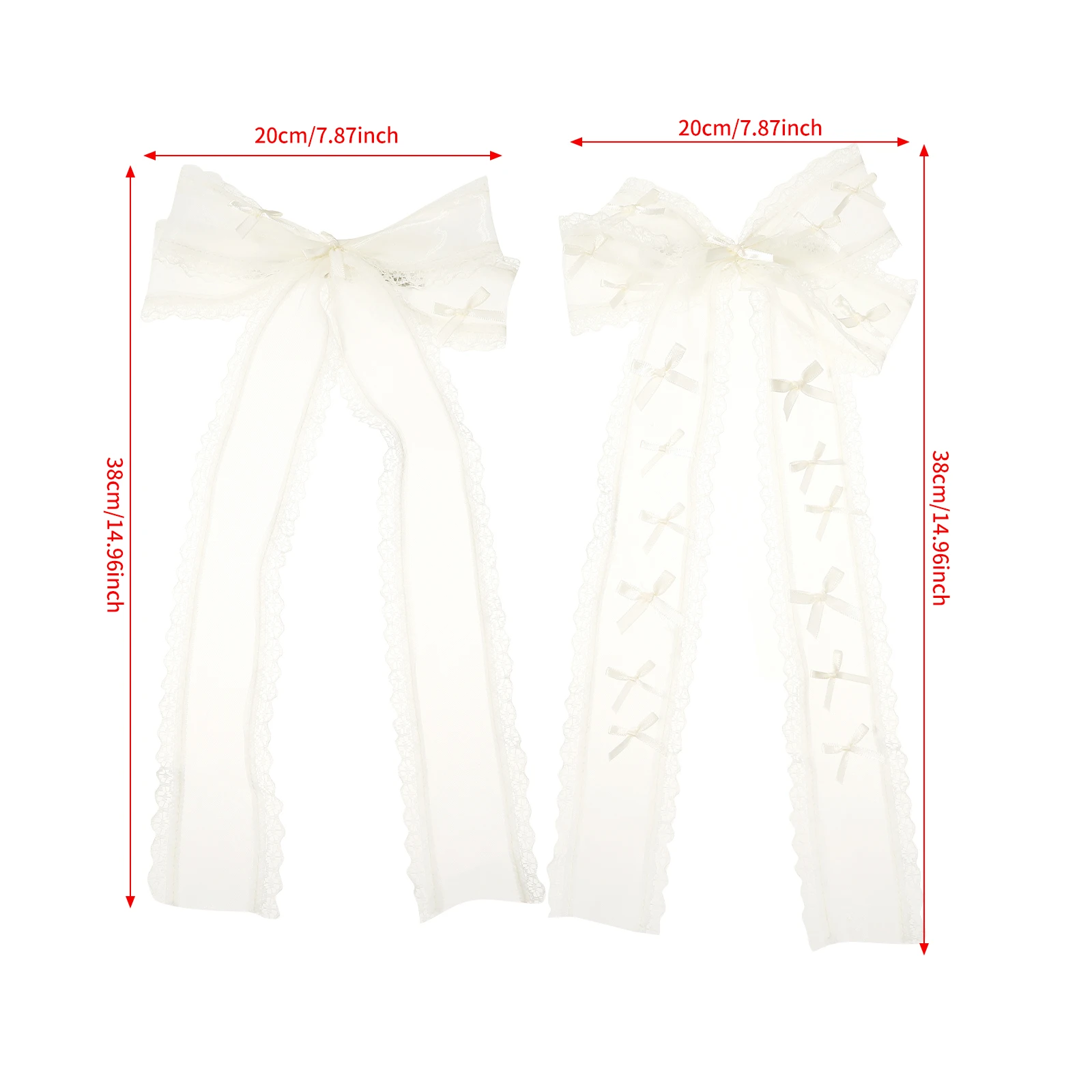1pc Elegant Bow Lace Ribbon Spring Hair Clip New Korean White Hairpins Barrettes Women Girls Fashion Hairgrips Hair Accessories
