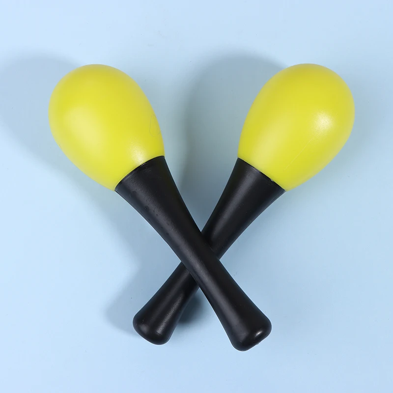 Dual Set of Plastic Maracas Shakers - Vibrant Percussion Instruments for Music Events and Fun Activities