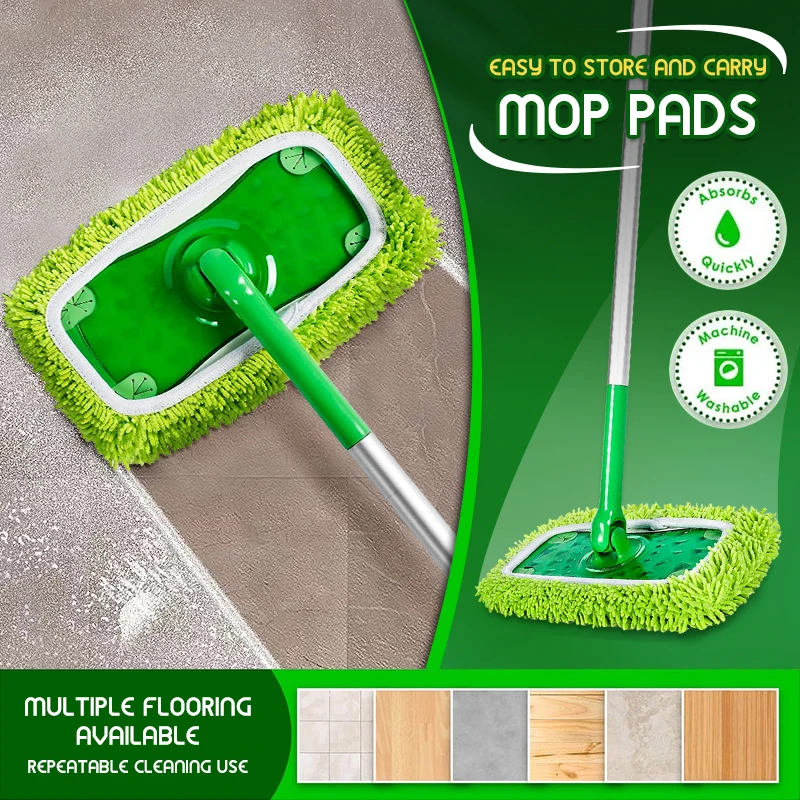Reusable And Durable Mop Pads With Thickened Mop Replacement Pads