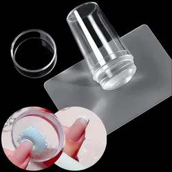 Jelly Head Nail Stamper Set with Scraper and Silicone Stamping Plate (Single head nail Art)