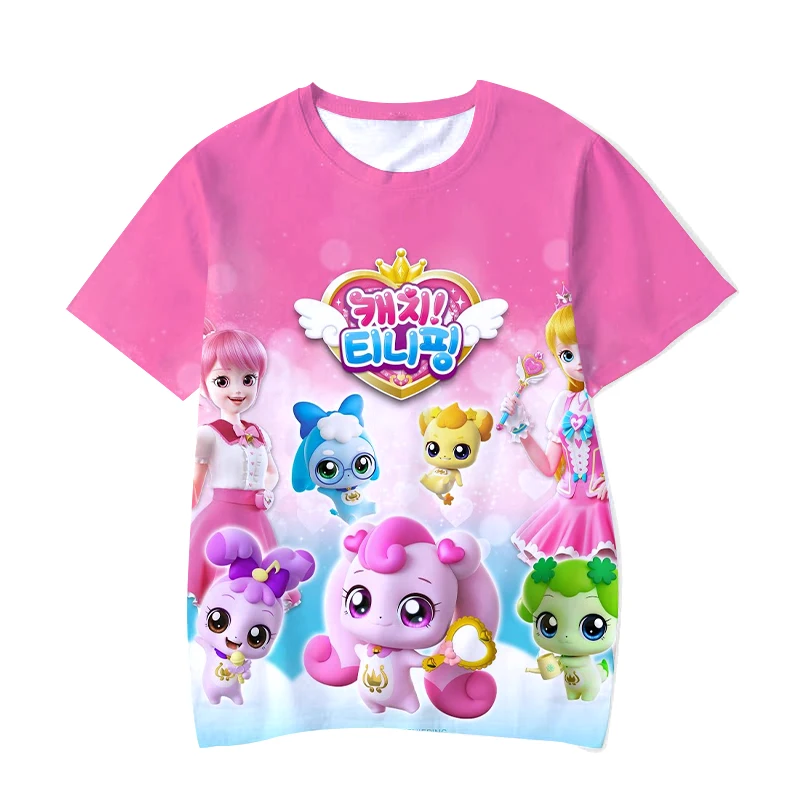 

Kids Summer T-shirts Kawaii Anime Cartoon Tini Ping 3d Print Leisure Tees 3-14Years Boys Girls Cute Outfits Children Top Clothes