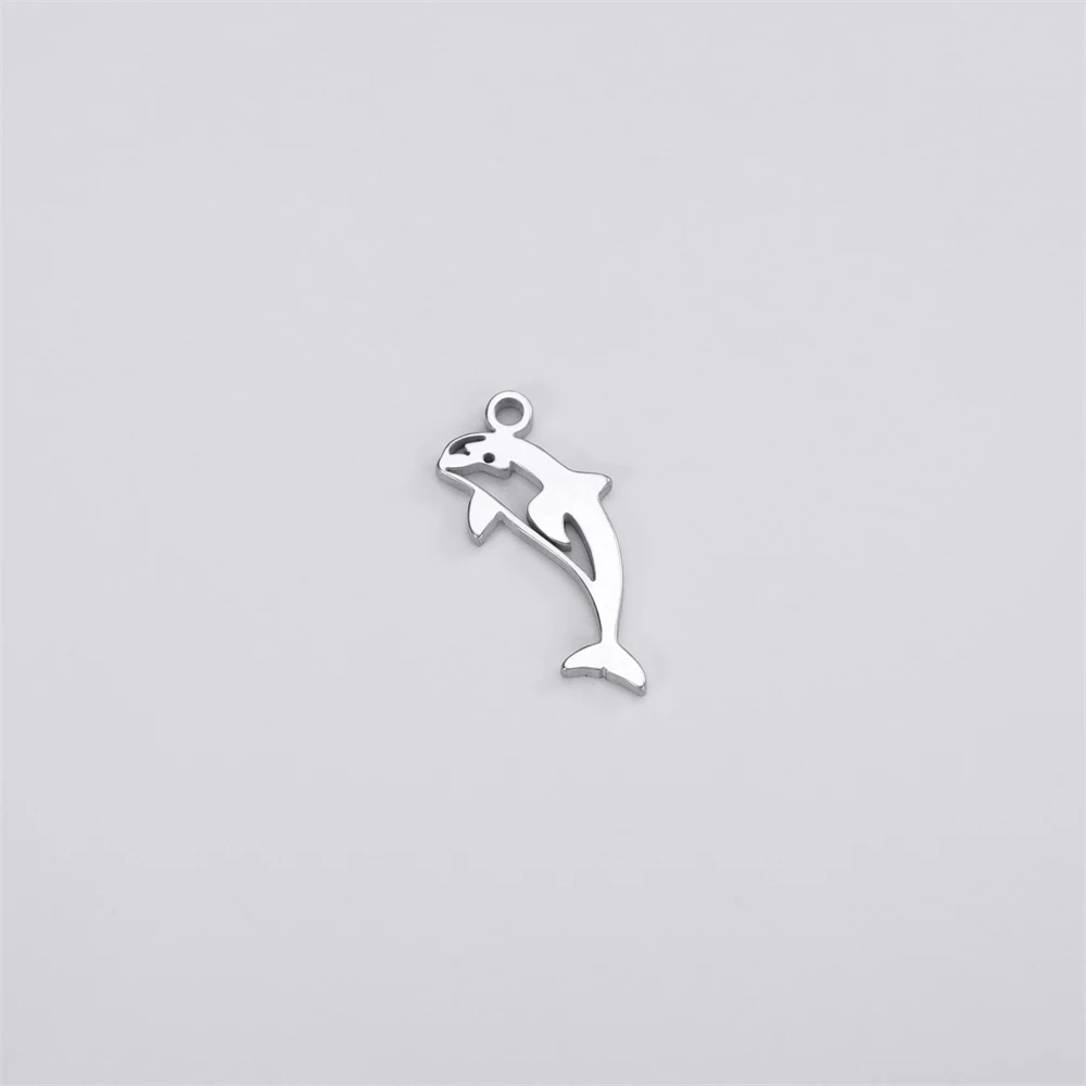 5 Stück Edelstahl Tiny Charms Diy Halskette Armbänder Fisch Wal Charm Großhandel Tiere Anhänger für Schmuckherstellung Zubehör – Detail 20