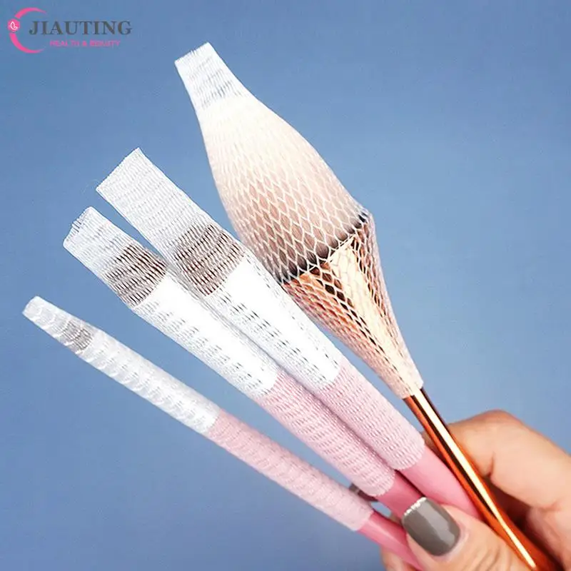 20Pcs Mesh Flexible Net Protectors Cover Sheath Beauty White Cosmetic Make Up Brushes Guards Convenient Brochas Maquillaje Tool makeup brush set makeup brush lip brush eyelashes brush facial mask brush eyelash removal brush eyelash cleaner brush eyelash brush makeup tool set makeup tool