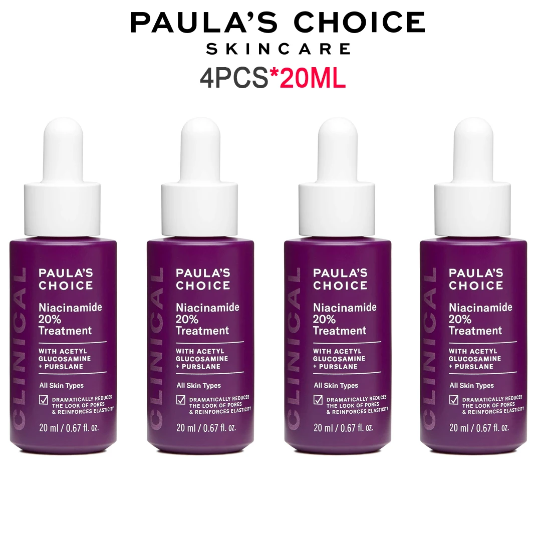 

4PCS Paula’s Choice CLINICAL 20% Niacinamide Vitamin B3 C Serum Anti-Aging Treatment Improve Skin Tone For All Skin Types 20ml