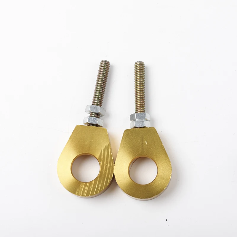High Quality Rear Axle Hole Chain Tensioner Adjuster 1 Pair 7 Colors Aluminum Chain Tensioner Adjuster Dirt Bike motorcycle chain tensioner pulley