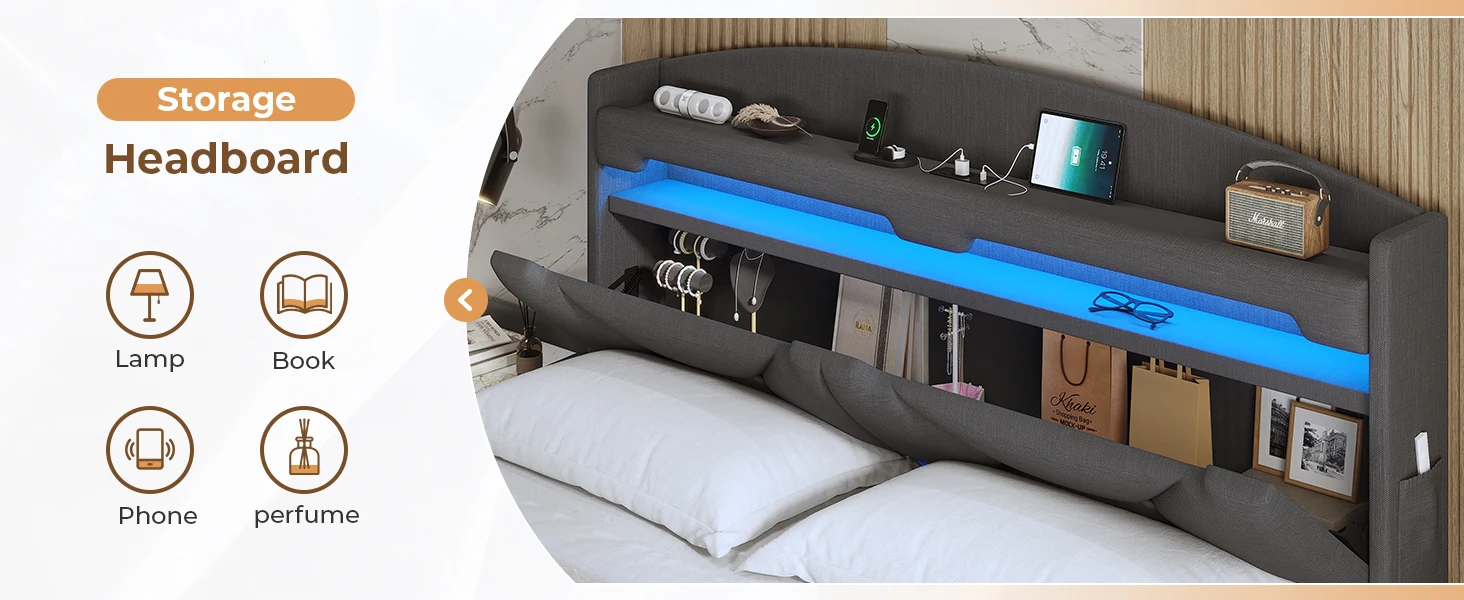 bed frame with storage 