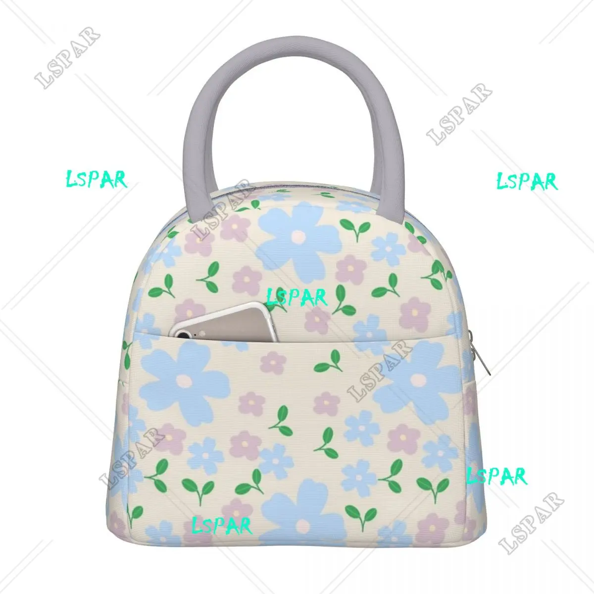 

Теплоизоляционная сумка для ланча с мягким цветком, пищевой контейнер, портативный охладитель, для школы и офиса