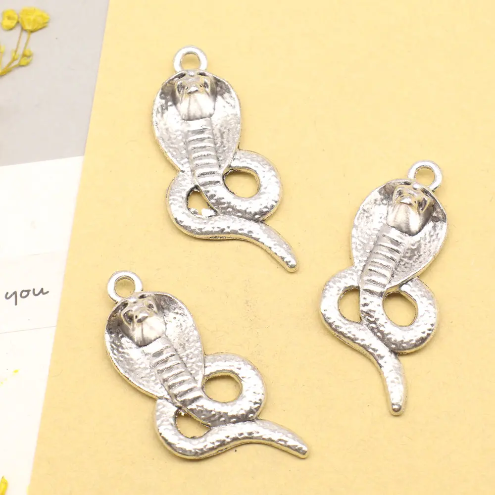 

3pcs 19x41mm Eye Snake Charms Man Pendant Diy Craft Woman Jewelri Antique Silver Color