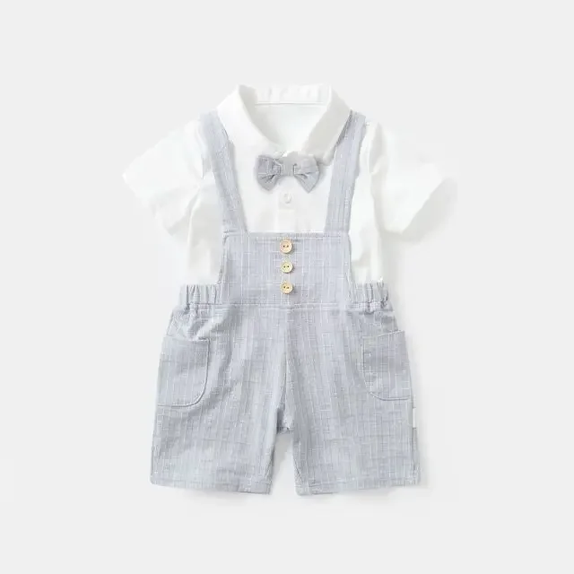 Newborn Toddler Costume Children's Clothing Infant Boy Clothes Rompers Baby Formal Suits Bow Tie Outfit Gentleman Kids Jumpsuits