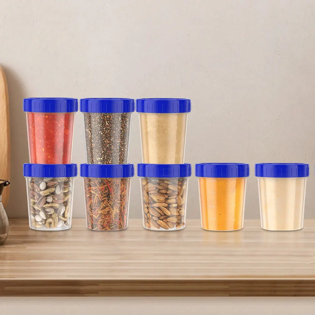 10pcs 120ml Salad Dressing Containers Leakproof Condiment Containers with Lids Dip Sauce Containers Reusable Kitchen Accessories