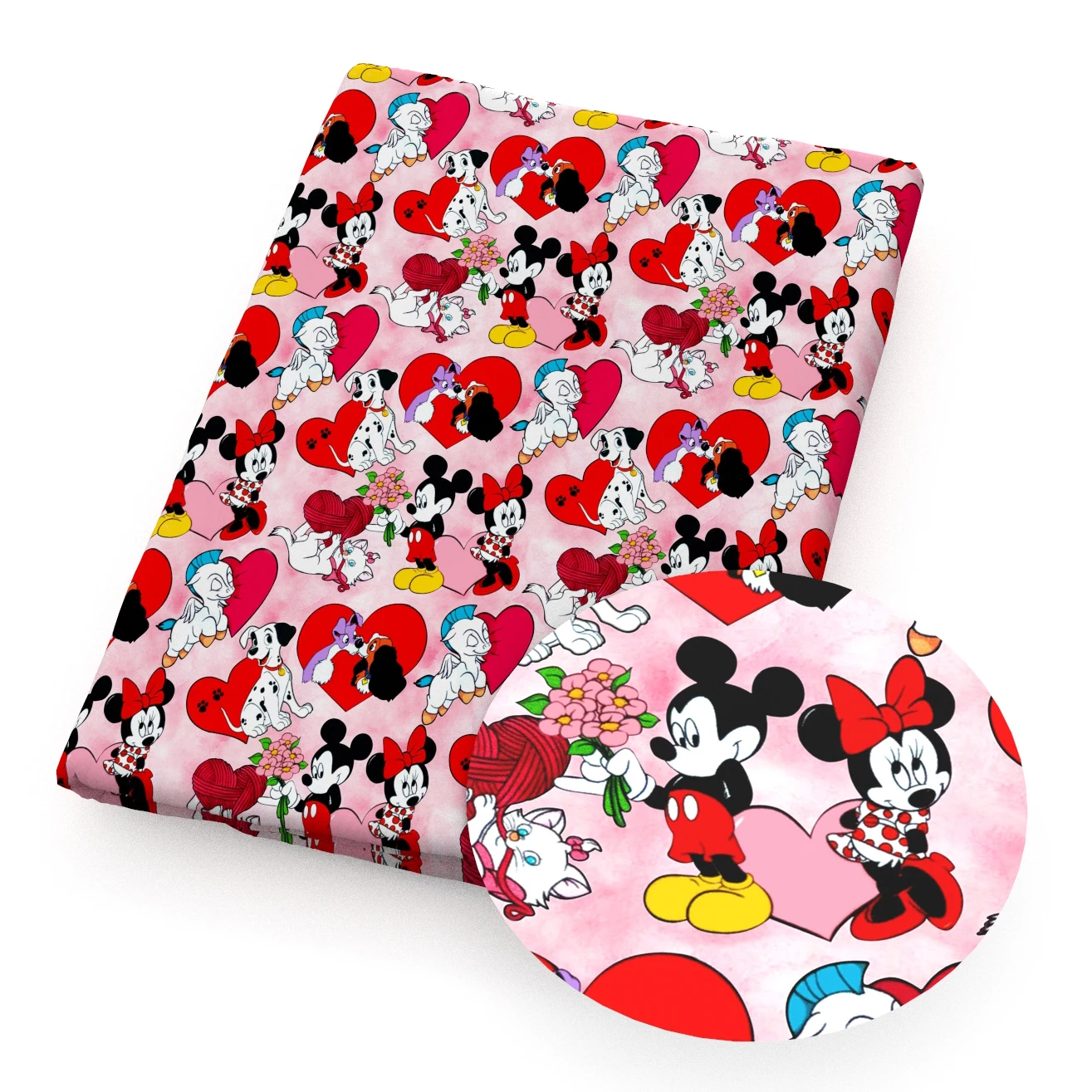 thumbnail image 1 of Venta de telas de algodón para coser ropa, vestidos, acolchados, costura, patchwork, princesas de Disney, Mickey, Minnie Mouse, pato Donald, 1 of 5