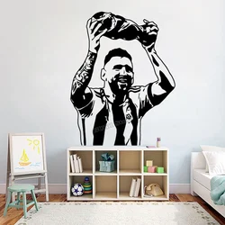 Messi Wall Sticker Vinyl Decal Football Soccer Sport Wall Decal Living Room Bedroom Gym Decor Kids Room Poster Player Gift S001