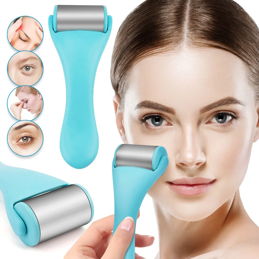 3 Color Stainless Steel Ice Roller Cooling Face Lift Firming for Face and Eyes Skin Care Beauty Tool Pain Relief Facial Massager