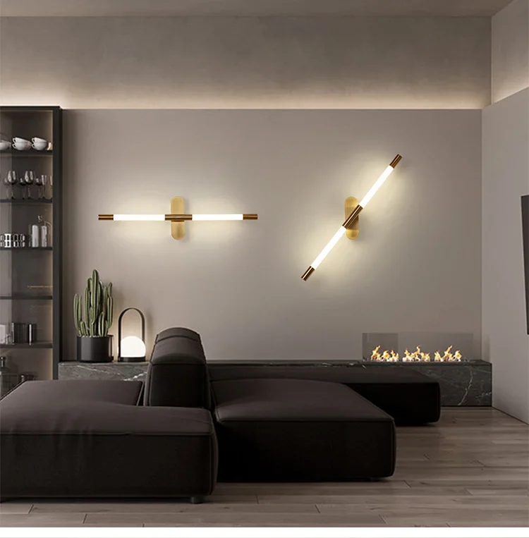 Modern Led Wall Light Rotatable Gold Long Wall Lamp Fixture Indoor Wall Light Living Room Bedroom Sofa background Wall Sconce wall mounted light fixture