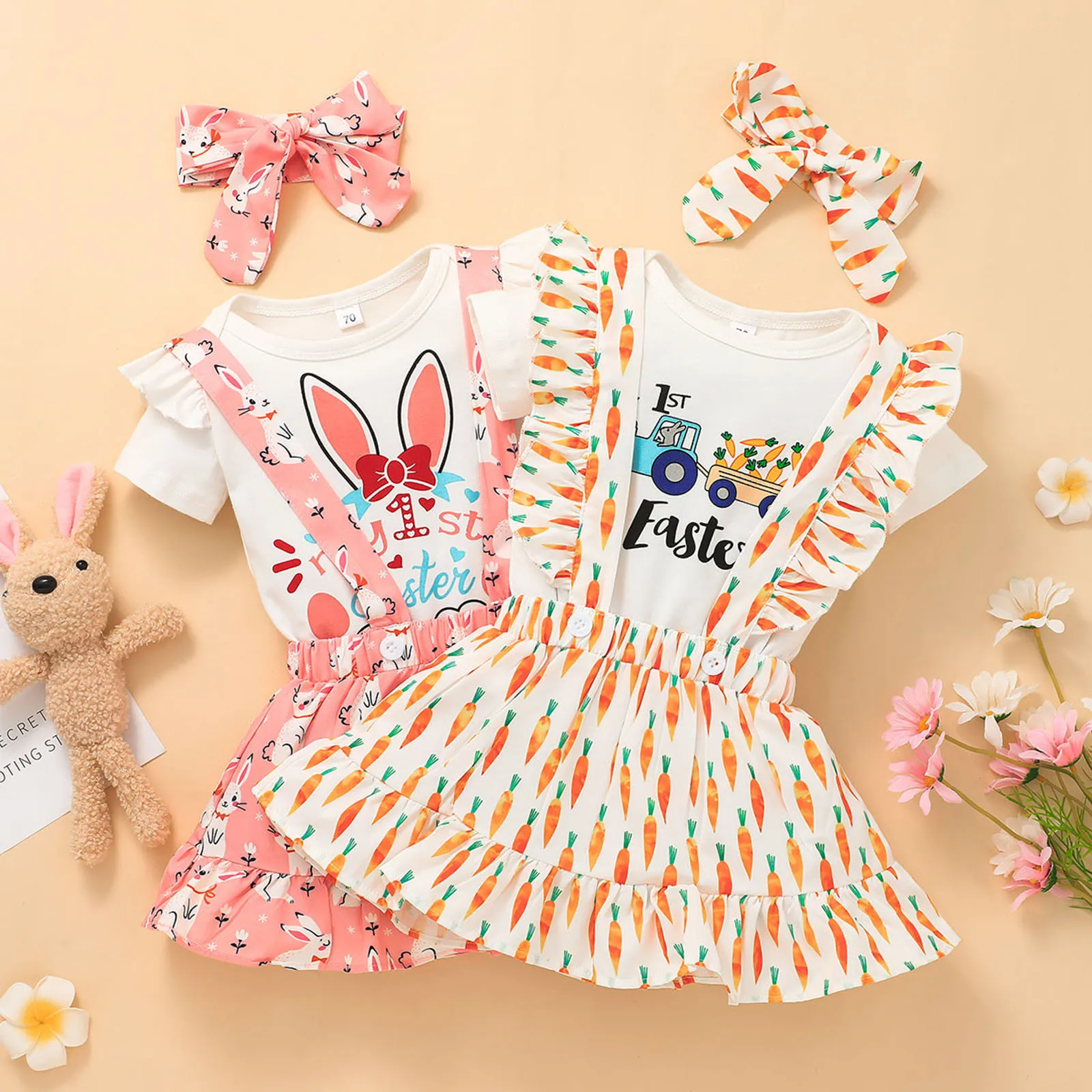 Baby Girl Easter Outfits My First Easter Girl Clothes Set Short Sleeve