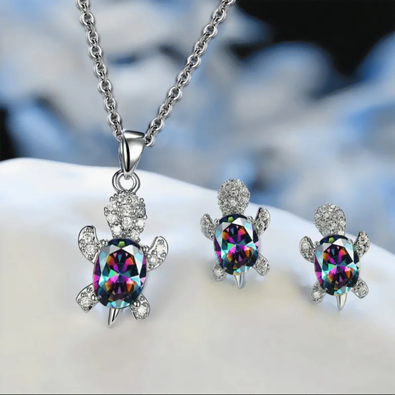 Set Orecchini Bambina Argento 925 Tartaruga E Delfino – FIVE-D Gioielli Per Ragazze