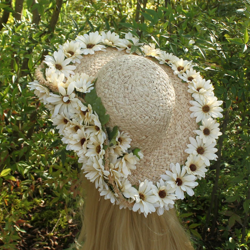 high-end-custom-original-design-handmade-lafite-flower-hat-fashion-women-travel-beach-photo-sunscreen-hat