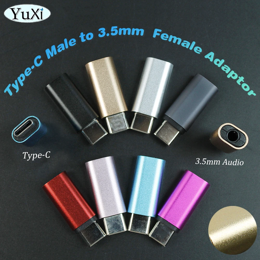 

1/2/5Pcs Type C Male to 3.5mm Aux Female Adaptor Speaker Audio Cable Adapters For Headphone PC USB C Converter Jack Speaker