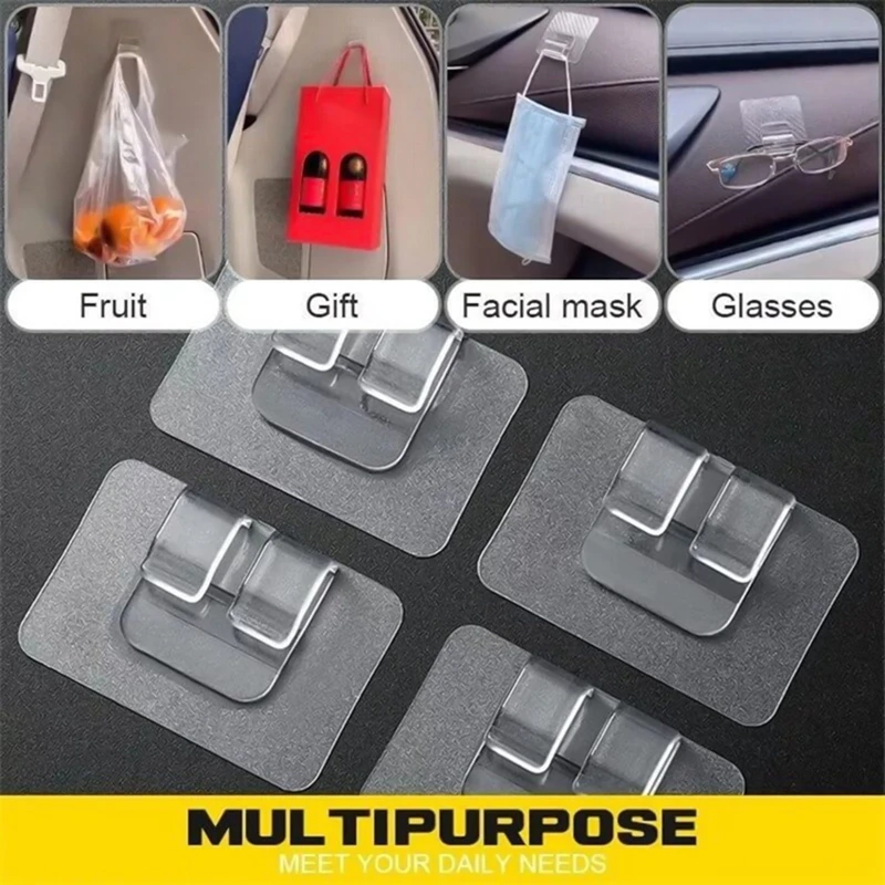 

Floorboard Fixing Buckles Car Footrest Fixing Sticker Pad Tailbox Board Nail Fixing Sticker Transparent And Strong Interior Hook