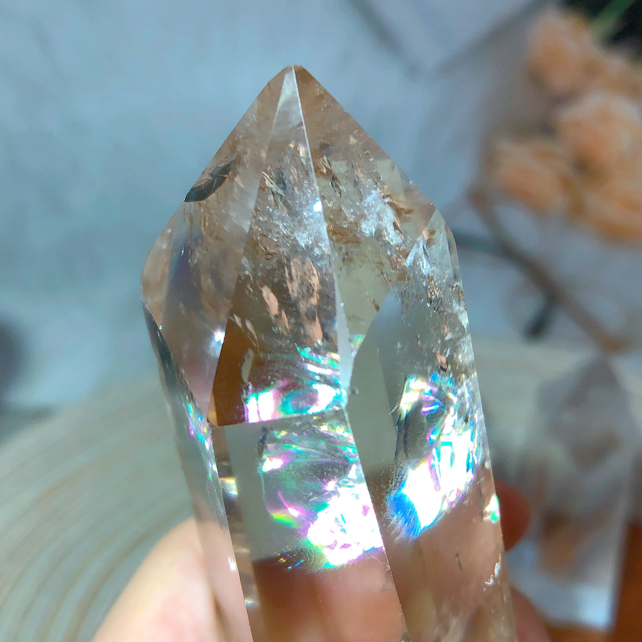 High Quality Natural Crystals Clear Quartz Tower Energy Healing Ornament  Rainbow Home Decorations Room Decor 3
