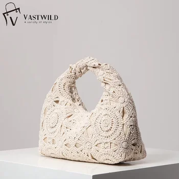 Borse da spiaggia Boho per donna Borsa in vimini Borse tote stile Premiun per donna Abiti Vacaition Borse da spiaggia tessute fatte a mano da donna