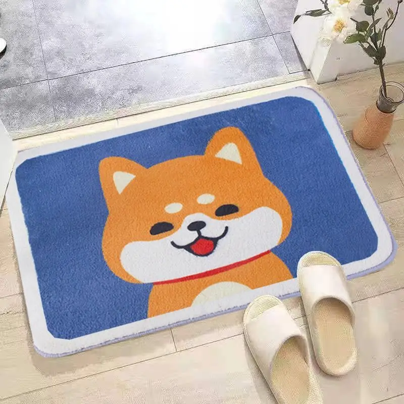 

Cartoon Floor Mat Bathroom Bathroom Absorbent Home Non-Slip Entrance Floor Mat Hallway Bedroom Washable Carpet