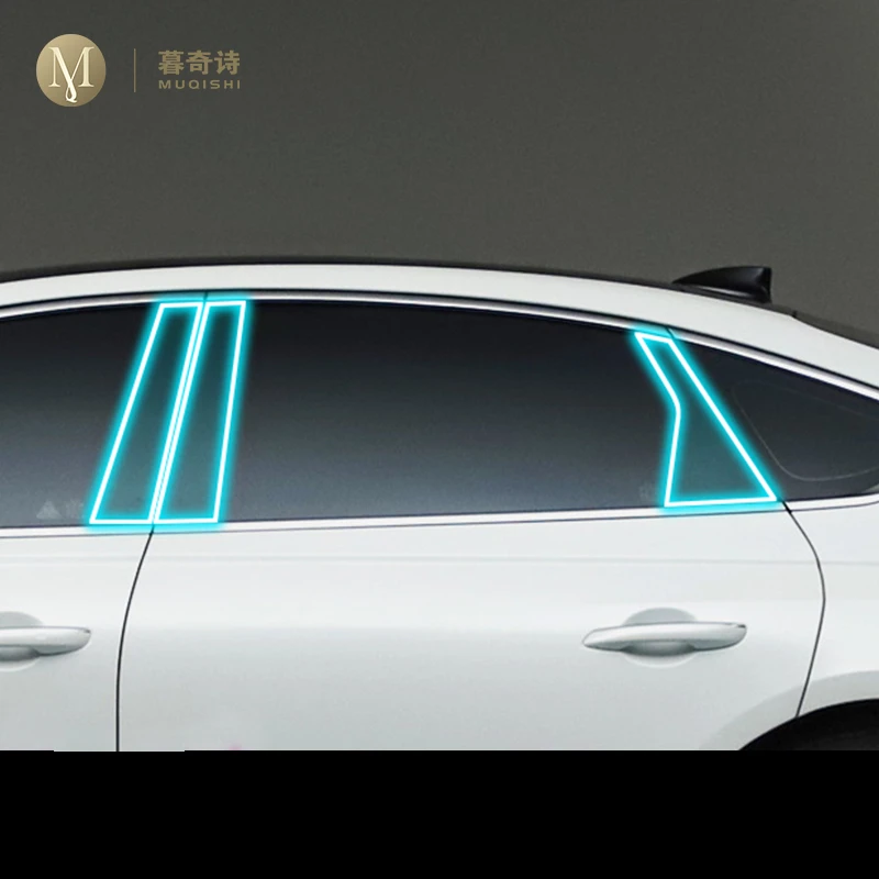 

For Genesis G80 2021-2023 Car Exterior PPF transparent Paint protective film TPU Anti scratch BC Window pillar strip film refit