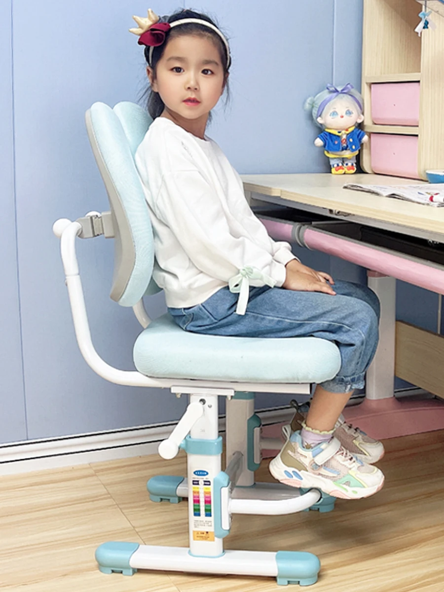 Children's Study Chair Adjustable Adjustable Adjustable Seat Backrest Stool Primary School Student Desk Chair Home Writing Chair 3rd and 4th grade primary school students beginners practice calligraphy water writing cloth set yan zhenqing duobaota tablet