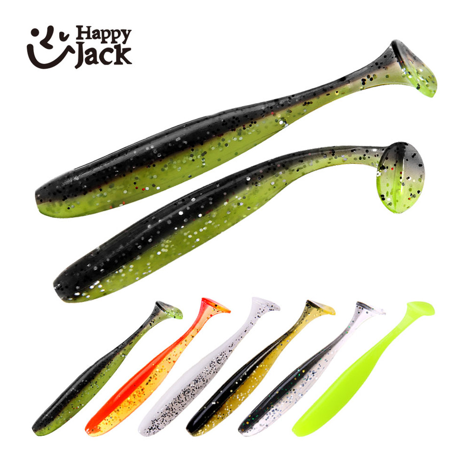 HappyJack 2025 Soft Worm Lures Silicone Bait 15pcs 5cm 10pcs 7cm Sea Fish Pva Swimbait Wobblers Goods For Fishing Artificial