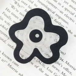 Charming Floral Phone Grip and Stand - Foldable and Expanding Kickstand (Black)