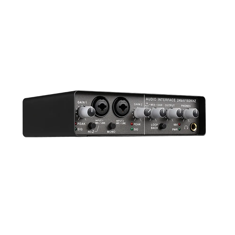 TEYUN Q-24 Professional Audio Sound Card Electric Guitar Monitor Recording Live Broadcast Singing Computer PC Studio audio interface
