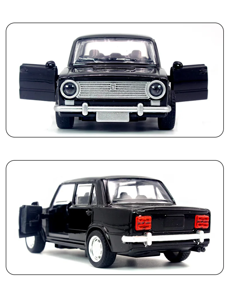 1:36 Legierung Pull-Back Doppeltür Lada Automodell Kinder Junge Spielzeug Ornament Geschenk – Detail 8