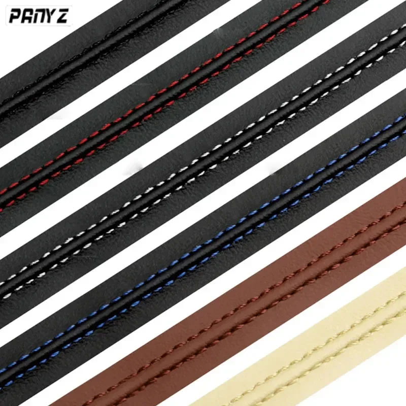 Modanatura interna per auto Cruscotto autoadesivo Linea decorativa in pelle Rosso Blu Striscia treccia fai da te Decorazione auto - immagine 5
